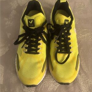 Veja Neon Yellow and Black Women's Sneakers